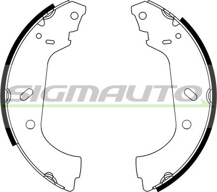 SIGMAUTO SFA177 - Комплект тормозных колодок, барабанные autospares.lv