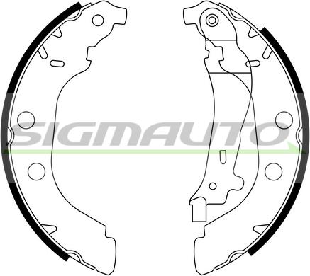 SIGMAUTO SFA385 - Комплект тормозных колодок, барабанные autospares.lv