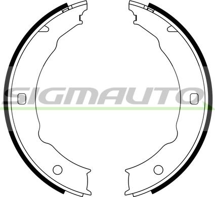 SIGMAUTO SFA387 - Комплект тормозов, ручник, парковка autospares.lv