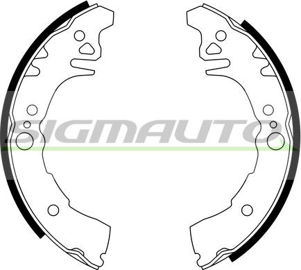 SIGMAUTO SFA939 - Комплект тормозных колодок, барабанные autospares.lv