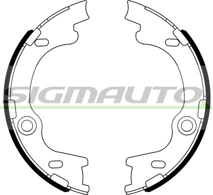 SIGMAUTO SFA804 - Комплект тормозов, ручник, парковка autospares.lv