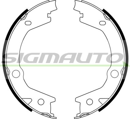 SIGMAUTO SFA765 - Комплект тормозов, ручник, парковка autospares.lv