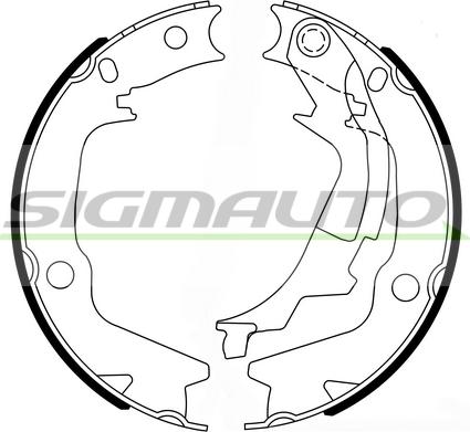 SIGMAUTO SFA766 - Комплект тормозов, ручник, парковка autospares.lv