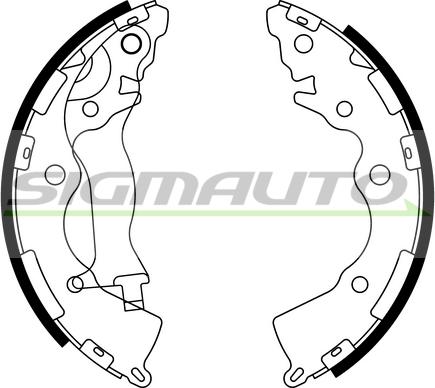 SIGMAUTO SFA749 - Комплект тормозных колодок, барабанные autospares.lv