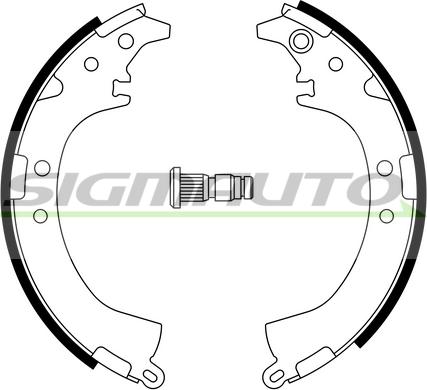 SIGMAUTO SFA948 - Комплект тормозных колодок, барабанные autospares.lv