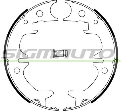 SIGMAUTO 1553 - Комплект тормозов, ручник, парковка autospares.lv