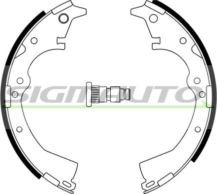 SIGMAUTO SFA938 - Комплект тормозных колодок, барабанные autospares.lv