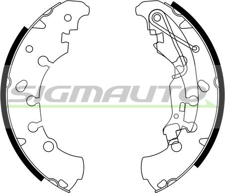 SIGMAUTO SFA140 - Комплект тормозных колодок, барабанные autospares.lv