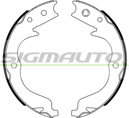 SIGMAUTO SFA109 - Комплект тормозов, ручник, парковка autospares.lv