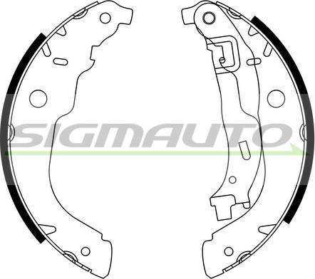 SIGMAUTO SFA389 - Комплект тормозных колодок, барабанные autospares.lv