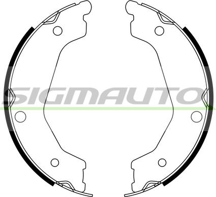 SIGMAUTO 1539 - Комплект тормозов, ручник, парковка autospares.lv