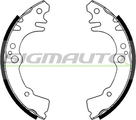 SIGMAUTO SFA683 - Комплект тормозных колодок, барабанные autospares.lv