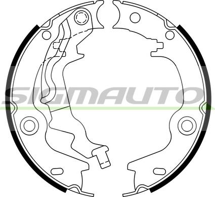 SIGMAUTO SFA759 - Комплект тормозов, ручник, парковка autospares.lv