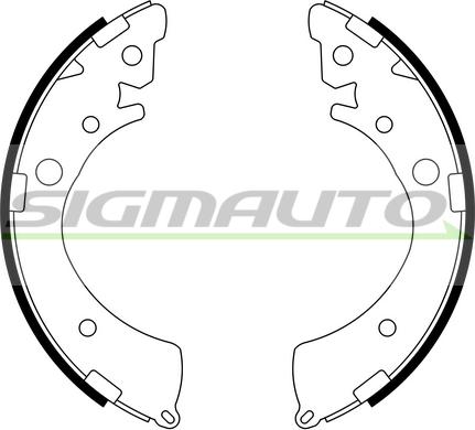 SIGMAUTO SFA709 - Комплект тормозных колодок, барабанные autospares.lv