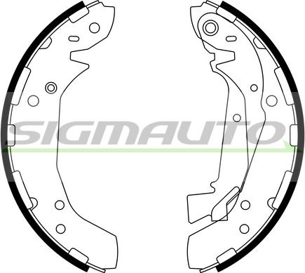 SIGMAUTO SFA742 - Комплект тормозных колодок, барабанные autospares.lv