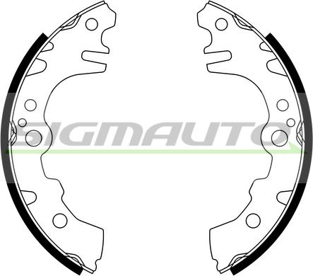 SIGMAUTO SFA673 - Комплект тормозных колодок, барабанные autospares.lv