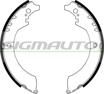 SIGMAUTO SFA679 - Комплект тормозных колодок, барабанные autospares.lv