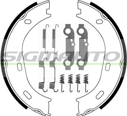 SIGMAUTO 1091-1 - Комплект тормозов, ручник, парковка autospares.lv