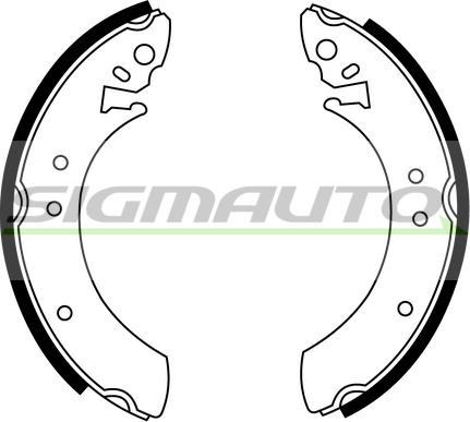 SIGMAUTO SFA192 - Комплект тормозных колодок, барабанные autospares.lv