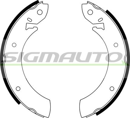 SIGMAUTO SFA206 - Комплект тормозных колодок, барабанные autospares.lv