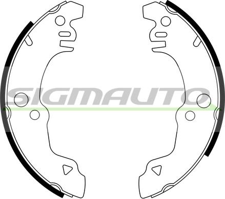 SIGMAUTO SFA193 - Комплект тормозных колодок, барабанные autospares.lv