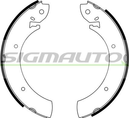 SIGMAUTO SFA207 - Комплект тормозных колодок, барабанные autospares.lv