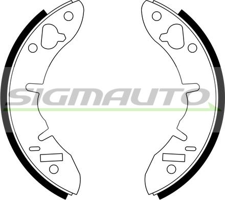 SIGMAUTO SFA261 - Комплект тормозных колодок, барабанные autospares.lv