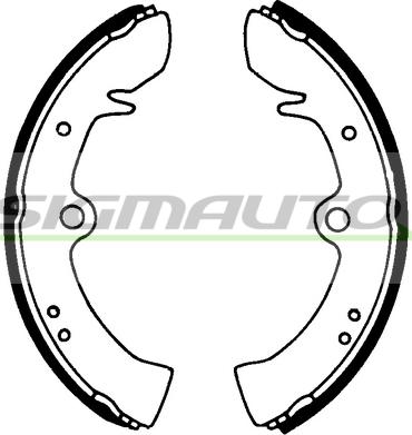 SIGMAUTO SFA539 - Комплект тормозных колодок, барабанные autospares.lv