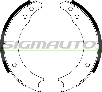 SIGMAUTO SFA402 - Комплект тормозных колодок, барабанные autospares.lv