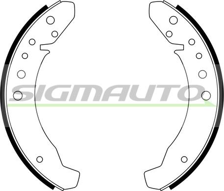 SIGMAUTO SFA534 - Комплект тормозных колодок, барабанные autospares.lv