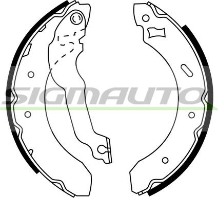 SIGMAUTO SFA234 - Комплект тормозных колодок, барабанные autospares.lv