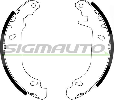 SIGMAUTO SFA415 - Комплект тормозных колодок, барабанные autospares.lv