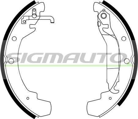 SIGMAUTO SFA548 - Комплект тормозных колодок, барабанные autospares.lv