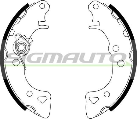 SIGMAUTO SFA103 - Комплект тормозных колодок, барабанные autospares.lv