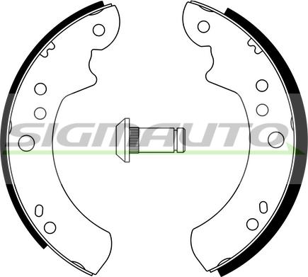 SIGMAUTO SFA220 - Комплект тормозных колодок, барабанные autospares.lv