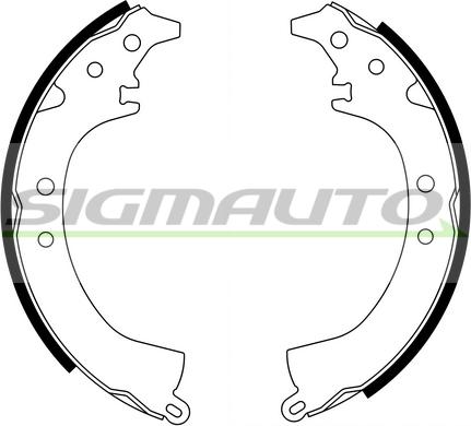 SIGMAUTO SFA667 - Комплект тормозных колодок, барабанные autospares.lv