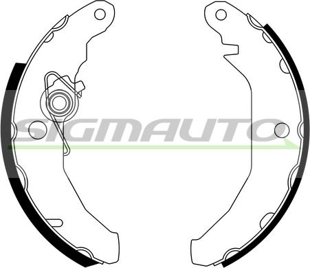 SIGMAUTO SFA216 - Комплект тормозных колодок, барабанные autospares.lv