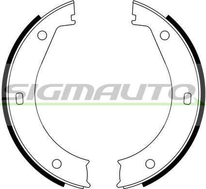 SIGMAUTO SFA076 - Комплект тормозов, ручник, парковка autospares.lv