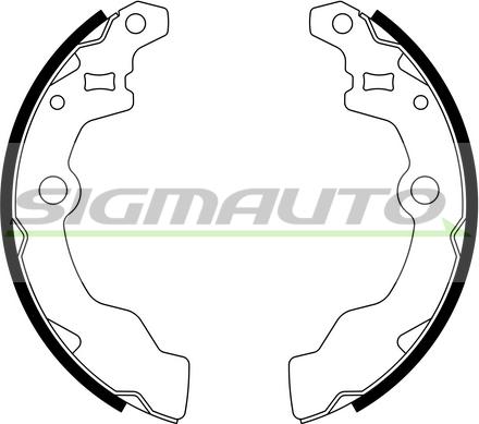 SIGMAUTO SFA882 - Комплект тормозных колодок, барабанные autospares.lv