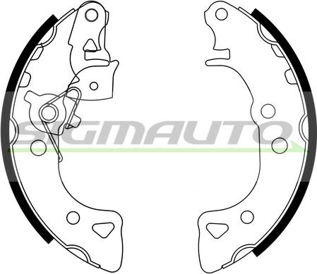 SIGMAUTO SFA103-1 - Комплект тормозных колодок, барабанные autospares.lv