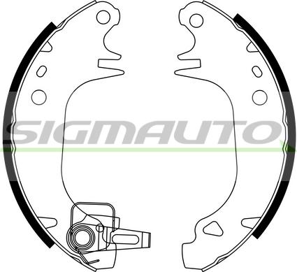 SIGMAUTO SFA382 - Комплект тормозных колодок, барабанные autospares.lv