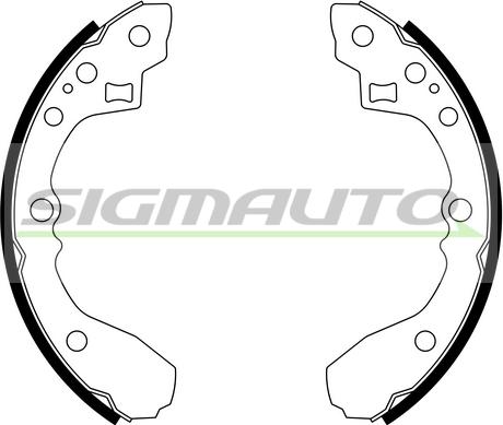 SIGMAUTO SFA778 - Комплект тормозных колодок, барабанные autospares.lv