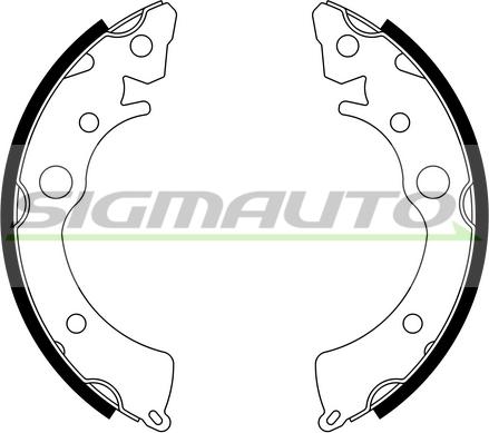 SIGMAUTO SFA431 - Комплект тормозных колодок, барабанные autospares.lv