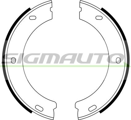 SIGMAUTO SFA384 - Комплект тормозных колодок, барабанные autospares.lv