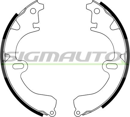 SIGMAUTO SFA934 - Комплект тормозных колодок, барабанные autospares.lv