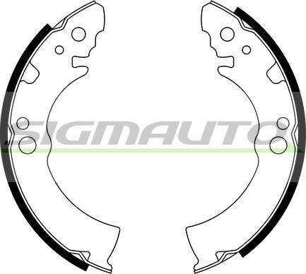 SIGMAUTO SFA004 - Комплект тормозных колодок, барабанные autospares.lv