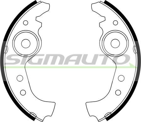 SIGMAUTO SFA290 05/10 - Комплект тормозных колодок, барабанные autospares.lv