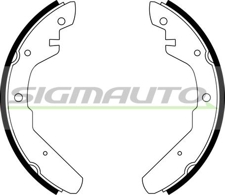 SIGMAUTO SFA551 - Комплект тормозных колодок, барабанные autospares.lv