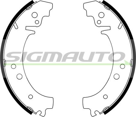 SIGMAUTO SFA160 - Комплект тормозных колодок, барабанные autospares.lv