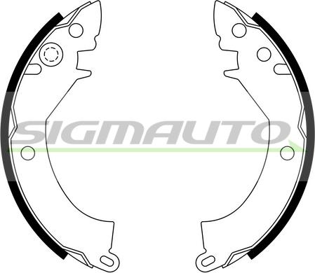 SIGMAUTO SFA812 - Комплект тормозных колодок, барабанные autospares.lv